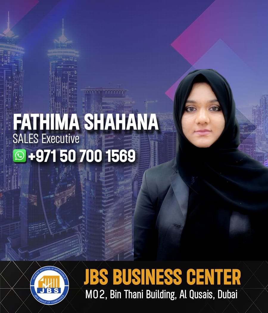 JbsTourism's tweet image. Fathima Shahana
Sales Executive
JBS tourism
M02, Binthani building
Near al hilal bank
Al qusais - 2
Dubai
#visitvisa #dubaiimmigration #FlightTicketBooking #dubaiflights #internationalflights #bookingtickets #1monthvisitvisa #2monthvisit #DubaiVisaServices #dubaivisitvisapackage