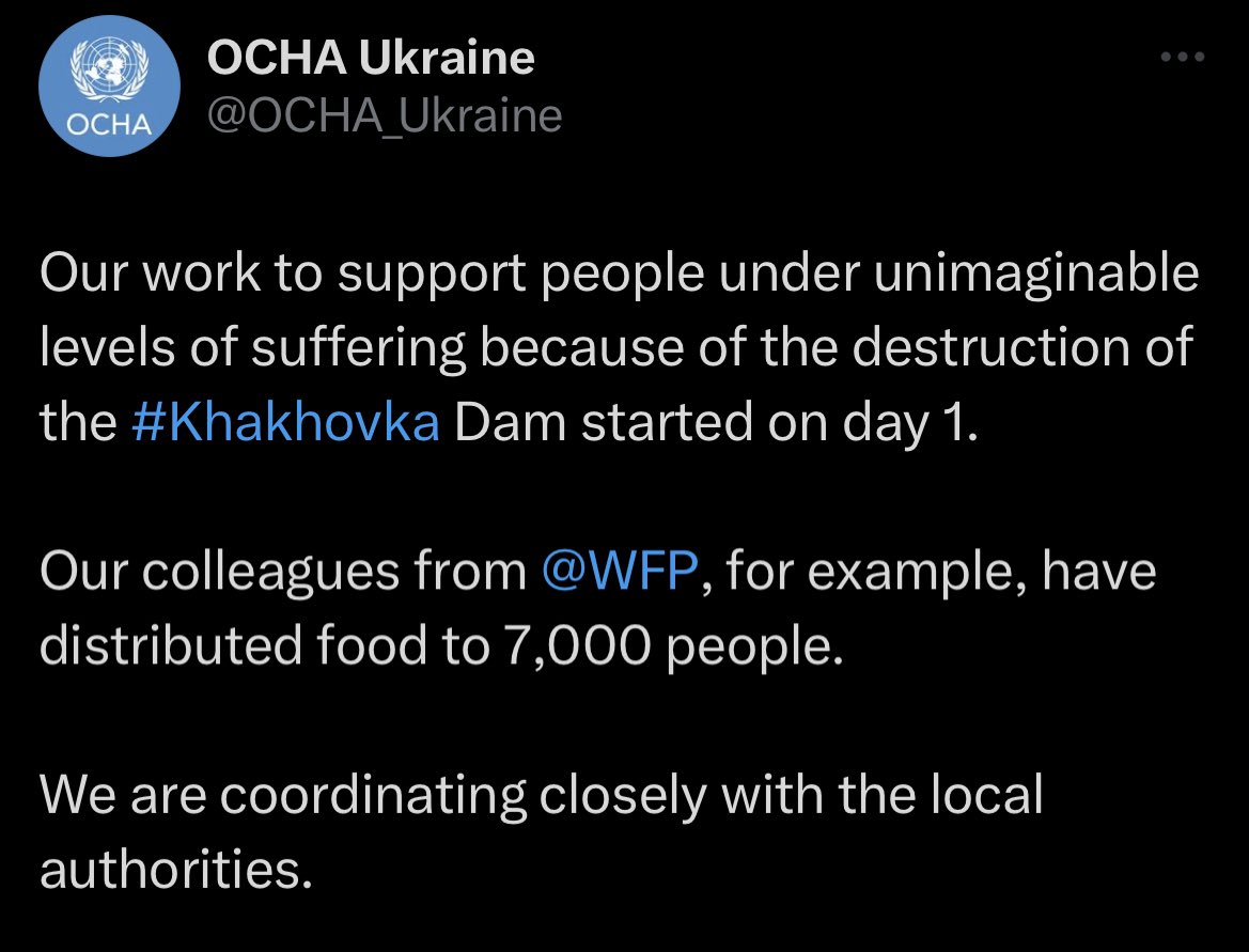 Imagine they wrote the name of destroyed dam in three different wrong ways.

“Kakhova”, “Khakovka”, “Khakhovka”.

The level of expertise is unbelievable.

It’s Kakhovka, you useless nothing.