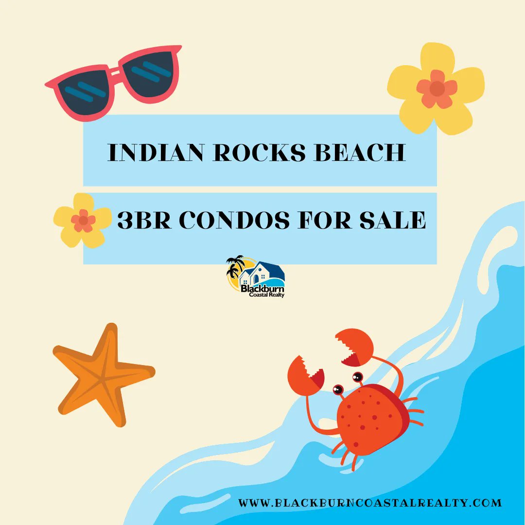 3 bedroom condos for sale in popular Indian Rocks Beach. Perfect for second home or vacation rental income or both. buff.ly/3WX7yWq #condosforsale #irb #indianrocksbeach #vacationrental #secondhome
