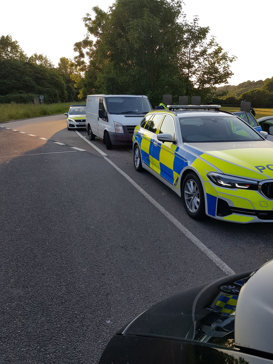 We intercepted this vehicle in the @ExeterPol area with @DC_RPT. In the rear of the van was a motorcycle stolen by means of burglary. The occupant of the vehicle was arrested.