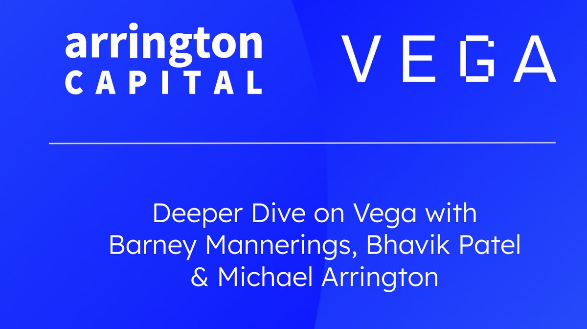 We sat down w/ <a href="/barnabee/">barney</a>  to discuss Vega, an uncompromisingly decentralized exchange, for a deep convo on Vega's architecture &amp; how it works in real world trading for retail &amp; institutional participants. 
<a href="/arrington/">Michael Arrington 🏴‍☠️</a> <a href="/cryptobhavik/">Bhavik Patel</a> <a href="/KeliCallaghan/">Keli Callaghan 🛡️</a> 

Blog: arringtoncapital.com/blog/deeper-di…