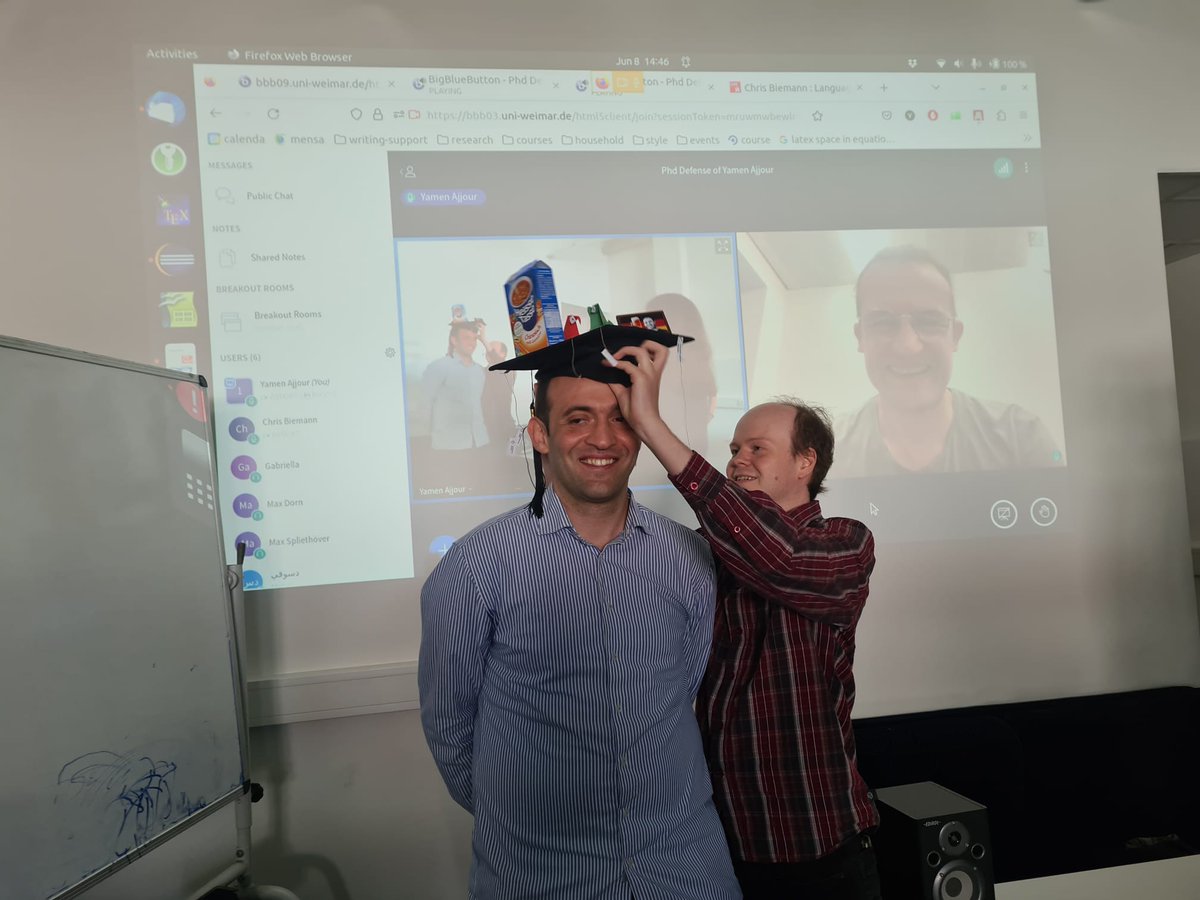Yamen Ajjour (Hirable) (@yamenajjour) on Twitter photo I have just defended my PhD Thesis on "Addressing Controversial Topics in Search Engines". I am very grateful to my supervisor <a href="/bennostein/">Benno Stein</a> for his support and the whole <a href="/webis_de/">Webis Group</a> group. I have just defended my PhD Thesis on "Addressing Controversial Topics in Search Engines". I am very grateful to my supervisor <a href="/bennostein/">Benno Stein</a> for his support and the whole <a href="/webis_de/">Webis Group</a> group.