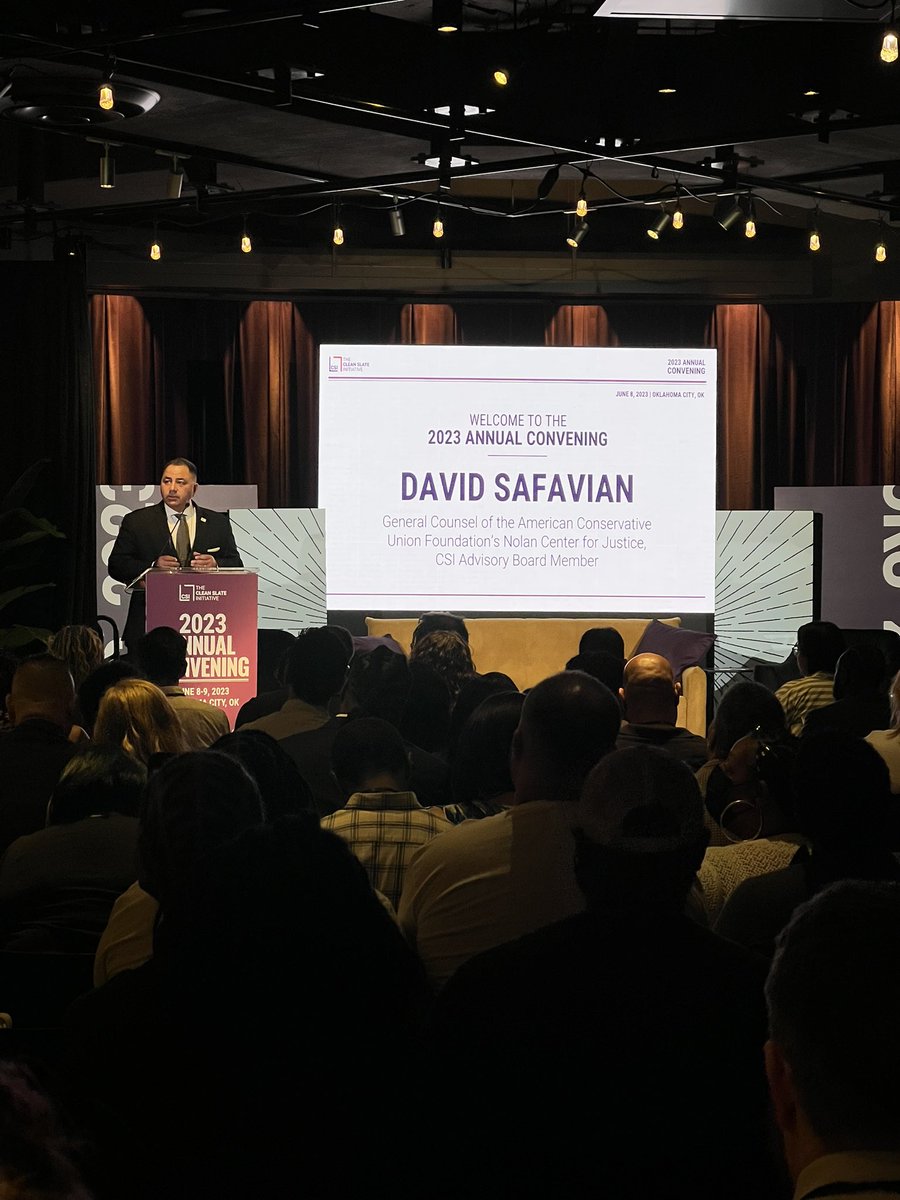 CleanSlate_Init's tweet photo. Thank you to David Safavian for a great introduction of Oklahoma’s @GovStitt!

In Governor Stitt’s remarks, he talked about how #CleanSlate helps achieve a shared value between so many of us: “We all want safe communities.” 💯 #SecondChance #CSIOKC23 https://t.co/3RqOd0odV6