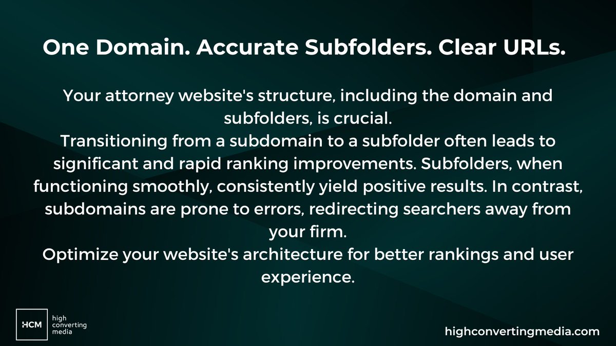 One Domain. Accurate Subfolders. Clear URLs.
#LawFirm
#LawyerLife
#LegalAdvice
#Attorney
#Lawyer
#LegalServices
#lawfirmseo