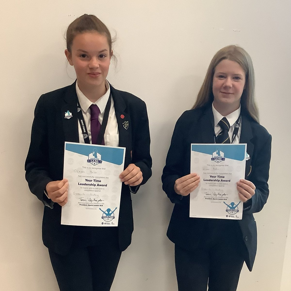 These students have successfully completed the Your Time Leadership Award. They have been working hard to inspire girls to take part in competitive sport within Granville & beyond! A massive well done & keep up the good work. @sportsleaders @deferrerstrust #YourTime #GirlsInSport