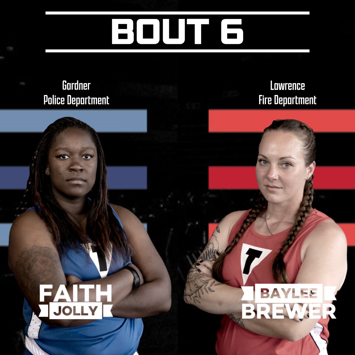 Kansas City Metropolitan Crime Commission (@kcmetrocrime) on Twitter photo 🥊⭐️ BOUT 6 MATCHUP ⭐️🥊
🔵 Faith Jolly: <a href="/GardnerKSPolice/">Gardner Police Dept</a>
🔴 Baylee Brewer: Lawrence Fire Department <a href="/IAFFLocal1596/">Lawrence Firefighters</a>
Tix ➡️ kc-crime.org/kansas-city-gu…
#Guns_N_Hoses #backthered #backtheblue #kccrimecommission #SAFE #kcgnh23 #boxing #boxer #firefighter #policeofficer 🥊⭐️ BOUT 6 MATCHUP ⭐️🥊
🔵 Faith Jolly: <a href="/GardnerKSPolice/">Gardner Police Dept</a>
🔴 Baylee Brewer: Lawrence Fire Department <a href="/IAFFLocal1596/">Lawrence Firefighters</a>
Tix ➡️ kc-crime.org/kansas-city-gu…
#Guns_N_Hoses #backthered #backtheblue #kccrimecommission #SAFE #kcgnh23 #boxing #boxer #firefighter #policeofficer