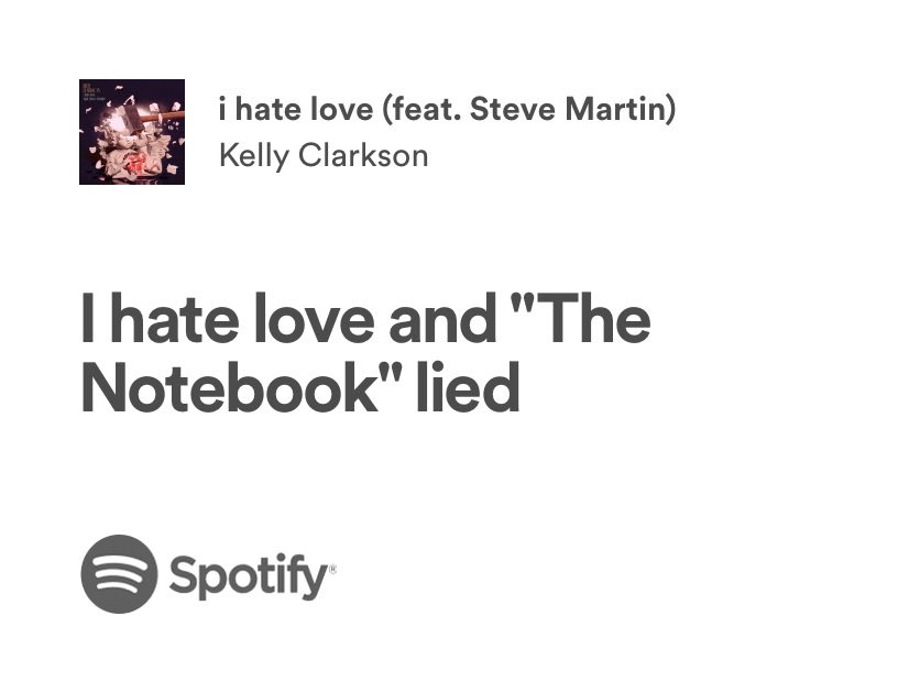 Kelly Clarkson — i hate love open.spotify.com/track/6LWjjMcc…