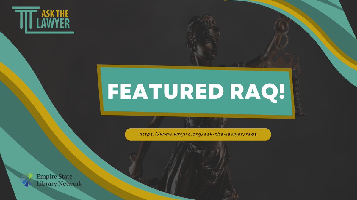 Do school librarians have legal recourse to bring action against individuals/groups making accusations against them regarding the materials in their collections? Learn more in this newly posted Ask The Lawyer RAQ! Still - consult your actual attorney. 
wnylrc.org/ask-the-lawyer…