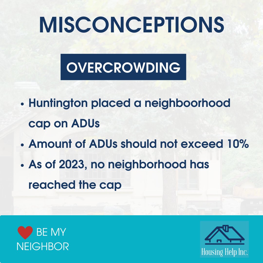 Fears of lack of space for parking and schools are the most common misconceptions; the Town of Huntington has established a cap to oversee safety and overcrowding
Petition in bio to support ADUs
#affordablehousing #HousingForAll #ADU #accessorydwellingunit #huntingtonny #housing