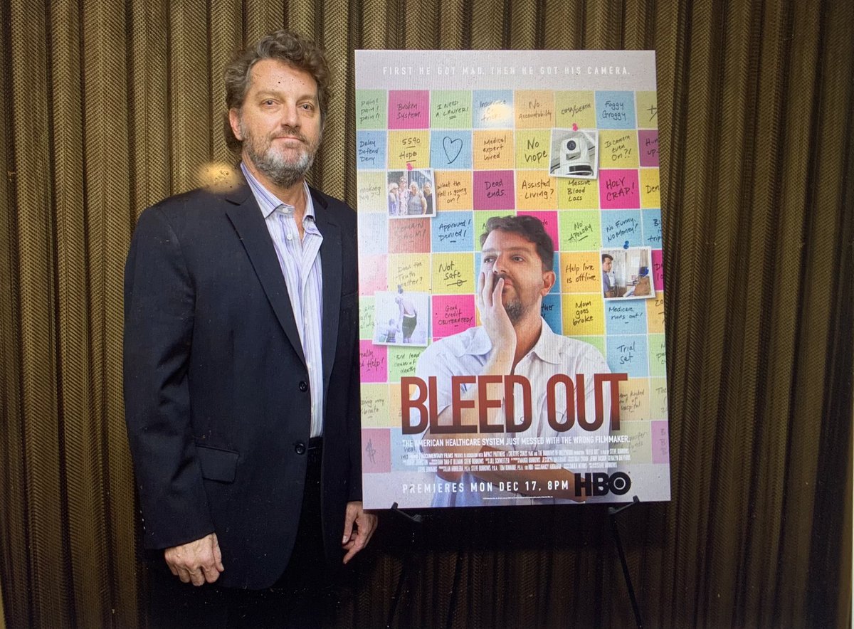 Great evening showing the HBO award winning movie “Bleed Out”. Producers Steve and Margo Burrows shared the story of their mother Judie Burrows who died from multiple medical errors and the horrible Delay, Deny and Defend tactics used by the hospital making their loss even worse