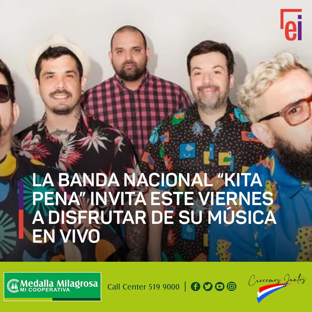 𝗦𝗛𝗢𝗪 🎇🌙

La banda de rock nacional “Kita Pena” invita a un show en vivo este viernes desde las 21:00 en Azara 3803 casi Capitán Caniza, de la ciudad de Asunción.
independiente.com.py/la-banda-nacio…