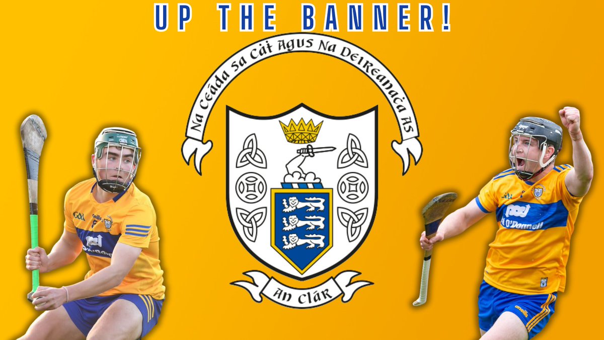 Best of Luck to the Clare Senior Hurlers this Sunday 🤞

You are invited to watch the Senior Hurling Championship Final in Boru's Bar at Treacys West County Hotel!🍻

Up The Banner! 💙💛

#treacyswestcounty #clare #ennis #hurling #goodluck #upthebanner #honthebanner