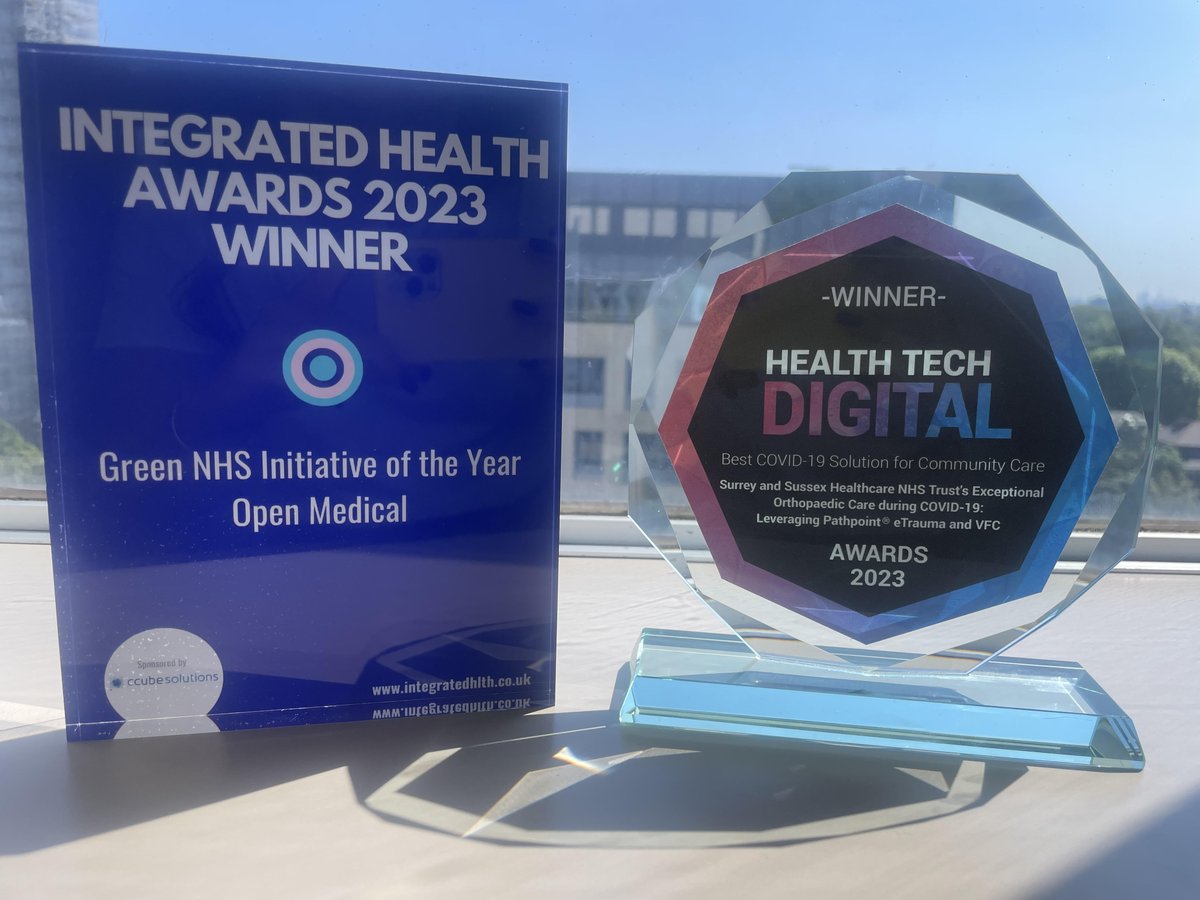 🏆 Thrilled to receive our 2 latest awards in the post!

Together with <a href="/sashnhs/">SASH NHS Trust</a> we've won the 'Green NHS Initiative of the Year' AND 'Best COVID-19 Solution for Community Care' awards👏

Fantastic work from all involved and congratulations to all the other winners! 

#NHS #Awards