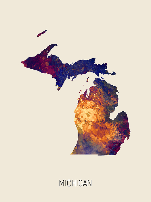 artPause's tweet photo. New artwork for sale! - "Michigan Watercolor Map #79" - https://t.co/PTjezbLcai @fineartamerica https://t.co/RTEnryYN8g