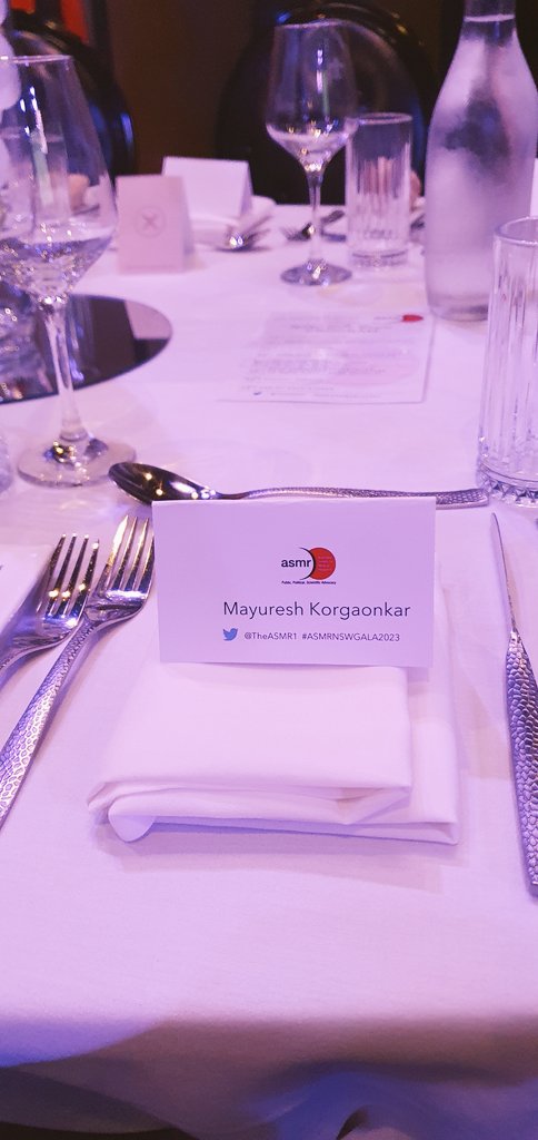 DrMKorgaonkar's tweet photo. Lovely evening @TheASMR1 GALA dinner #ASMRNSWGALA2023
And great to not be the only #BiomedEngineer in the crowd.
In good company with 2023 ASMR medalist Dr Manu Platt @DrPlattLab. Fabulous talk and work in promoting diversity & inclusion in research π
Be a scientist activist! https://t.co/TnCME4O2J1