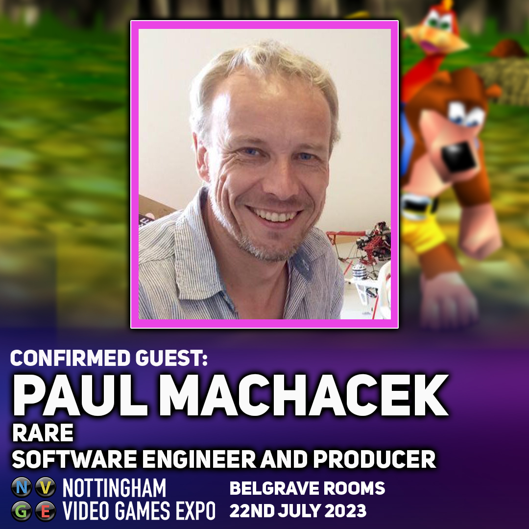 We're delighted to announce that Paul Machacek who is a software engineer and producer for @RareLtd games include Battletoads, Banjo Kazooie, #SeaOfThieves is part of Nottingham Video Games Expo this July

Buy your tickets here - NottsVGE23.eventbrite.co.uk

#NottsVGE @Paul_Mach1