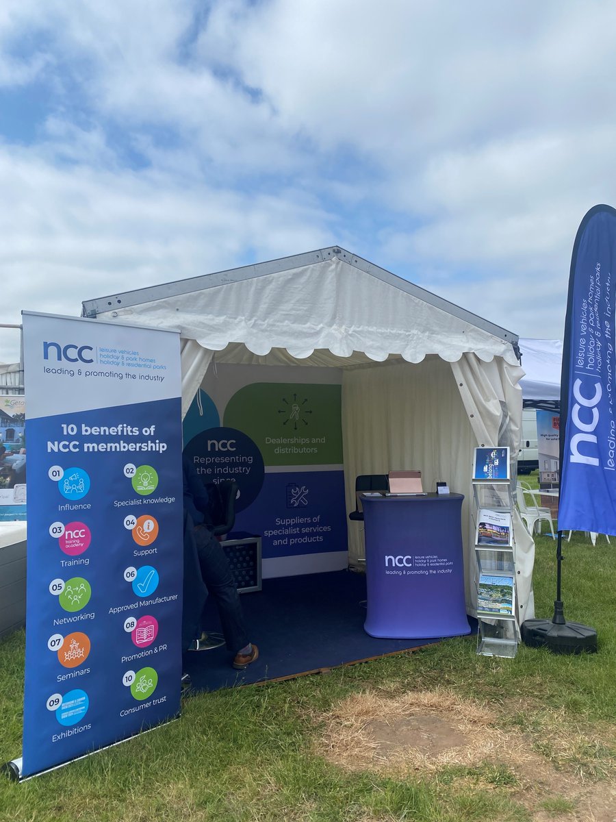 We're here on day 1 of <a href="/WorldPLHomeShow/">World of Park & Leisure Homes 'Stoneleigh' Show</a> <a href="/NAECStoneleigh/">NAECStoneleigh</a> on Stand X73.   The show brings together manufacturers, park operators, service &amp; product suppliers to showcase a vast display of holiday caravans, lodges and park homes.  <a href="/NCCLtd/">The NCC</a>  is here until Sunday so stop by and say👋