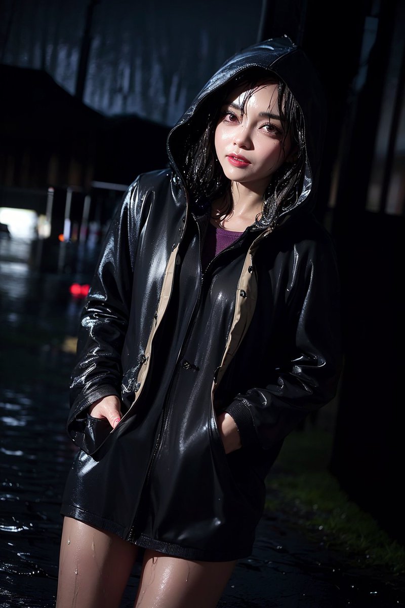 Dogstalk1's tweet photo. なかなか暗くなってくれないのでLoraの力をお借りしました。それでも女子に照明が当たるんですよね・・・そして相変わらずレインコートが濡れません。なんだかな~😔
#AIart #aiphotography #stablediffusion #LowRa https://t.co/rOQJ4pvfjc