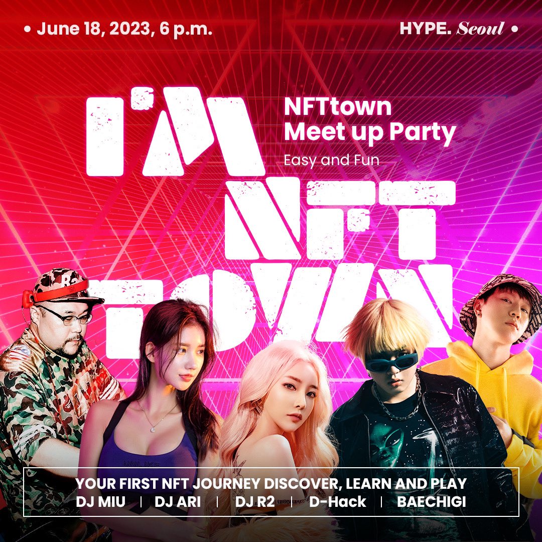 flowercup_k's tweet photo. ✨NFT타운 밋업파티✨

강남Hype Seoul 에서 밋업파티가!??🥹
총 열분을 추첨해 초대권을 드립니다♥️
많은 관심 부탁드려요🙏🏻🥳

⭐️https://t.co/XK3qSD26GO 가입
⭐️@_NFTtown_ , @flowercup_k 팔로우
⭐️RT+♥️+3tag
⭐️6/11 까지
⭐️발표 6/13(화) 및 개인정보 수집

♥️선릉로 157길 16 hype seoul 18:00 https://t.co/WGbRsThlRE