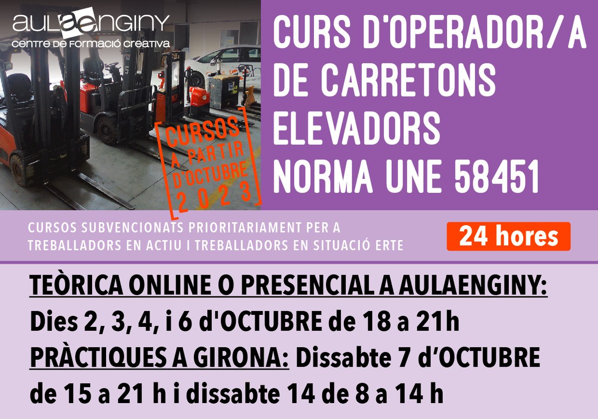 aulaenginy's tweet photo. Necessites formació professional? Mira els nous cursos que tenim a Aulaenginy, a partir de l'octubre. Informa't!!!
https://t.co/AjJkOzLgOC https://t.co/cms4OwRAph
