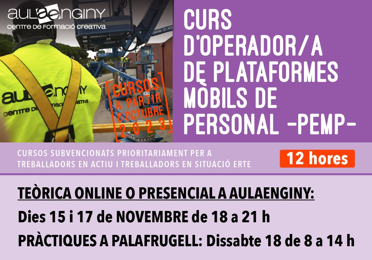 aulaenginy's tweet photo. Necessites formació professional? Mira els nous cursos que tenim a Aulaenginy, a partir de l'octubre. Informa't!!!
https://t.co/AjJkOzLgOC https://t.co/cms4OwRAph