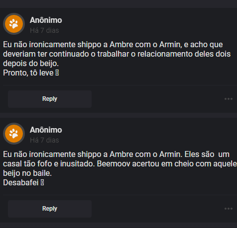 ambythinker's tweet photo. Acho que foi a mesma pessoa que enviou os dois, então vou colocar junto
OPINEM 👀👀 https://t.co/RvzB1pjKz8
