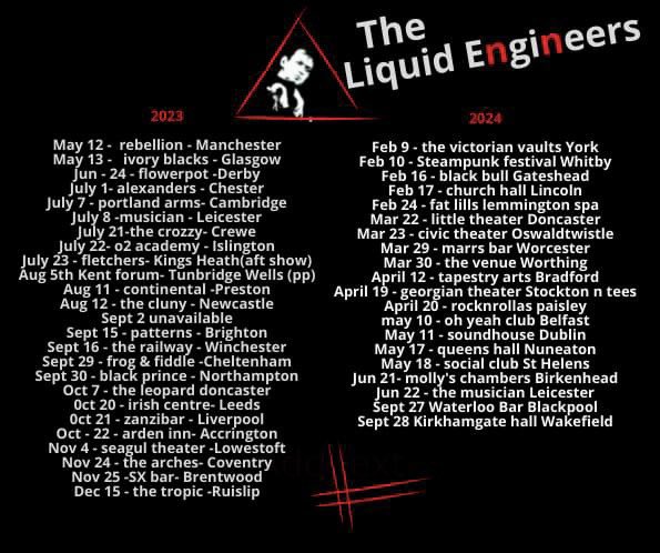liquidengin's tweet photo. Already heading for a busy 2024.. the liquid engineers the premier Gary Numan experience https://t.co/96MPdsIdLB
