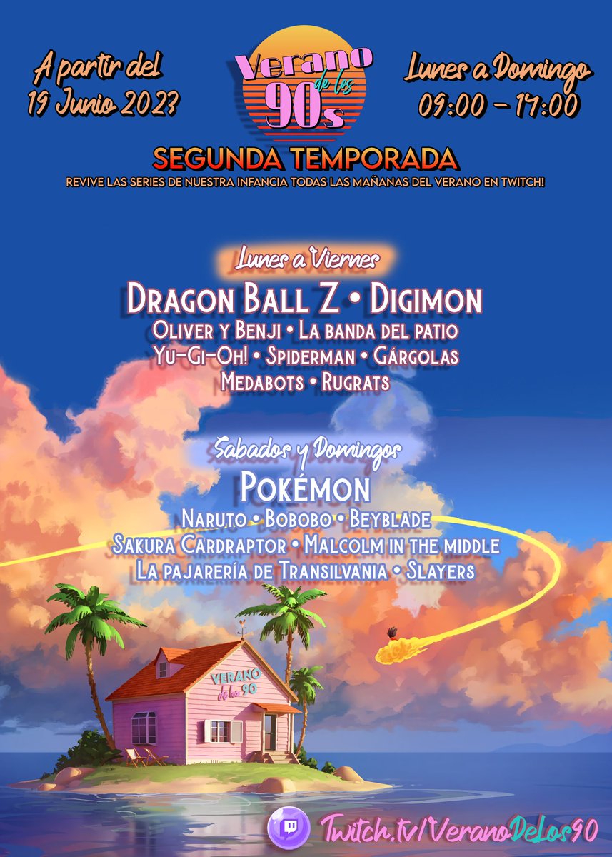 VeranoDeLos90's tweet photo. Amigos y amigas. Es la hora. Os doy oficialmente la bienvenida a LA SEGUNDA TEMPORADA DE VERANO DE LOS 90. 🎉🎉

Este verano podrás volver a revivir las series de nuestra infancia en Twitch.

Para celebrarlo, vamos a sortear una figura de Goku SSJ4 valorada en 100€. Para participar simplemente seguir esta cuenta y dar RT.

Y ojo que venimos cargados de más sorteos:
- Sorteo semanal de un desayuno a domicilio.
- Sorteo mensual de tarjetas regalo en @frikileria
- Y muchas sorpresas más!

Os esperamos a todos en https://t.co/A74xL2pxty

SE VIENE.