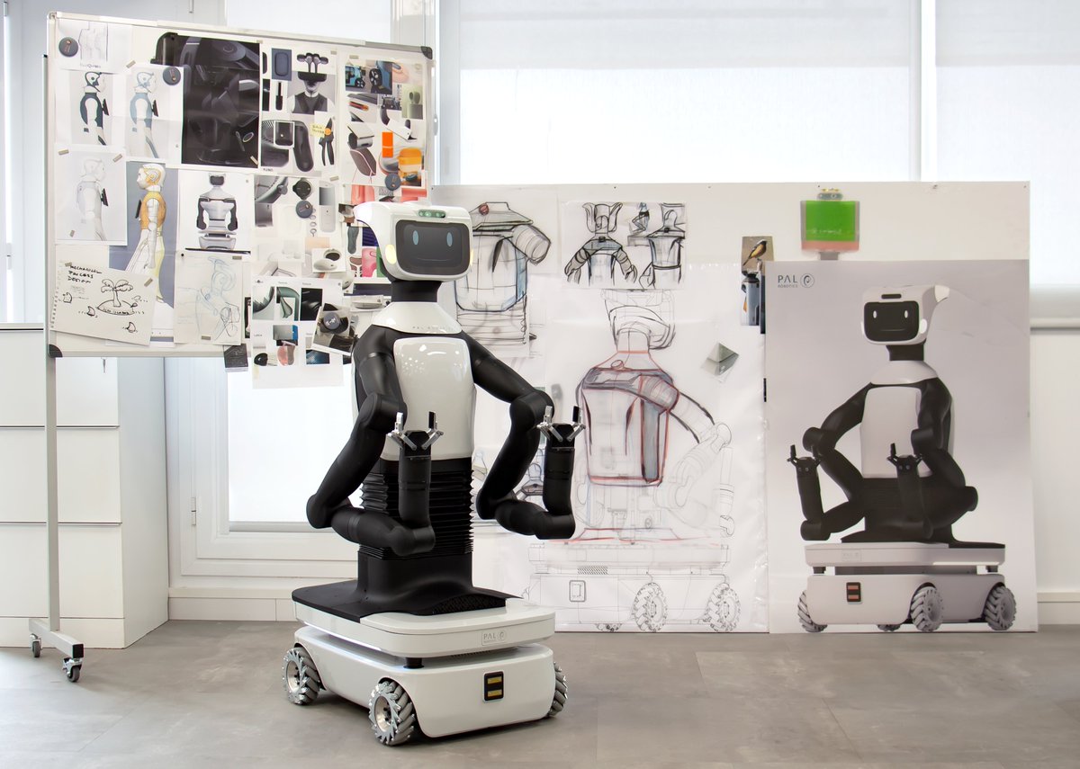 PALRobotics's tweet image. Have you met the new TIAGo Pro Edition - a game-changing #robot in #MobileManipulation and #HRI capabilities! 💪🤖
Fully #torque-controlled arms, advanced HRI, and enhanced computational power.
Get to learn more about it ➡️ pal-robotics.com/robots/tiago-p…

#Robotics #Automation #AI #Tech
