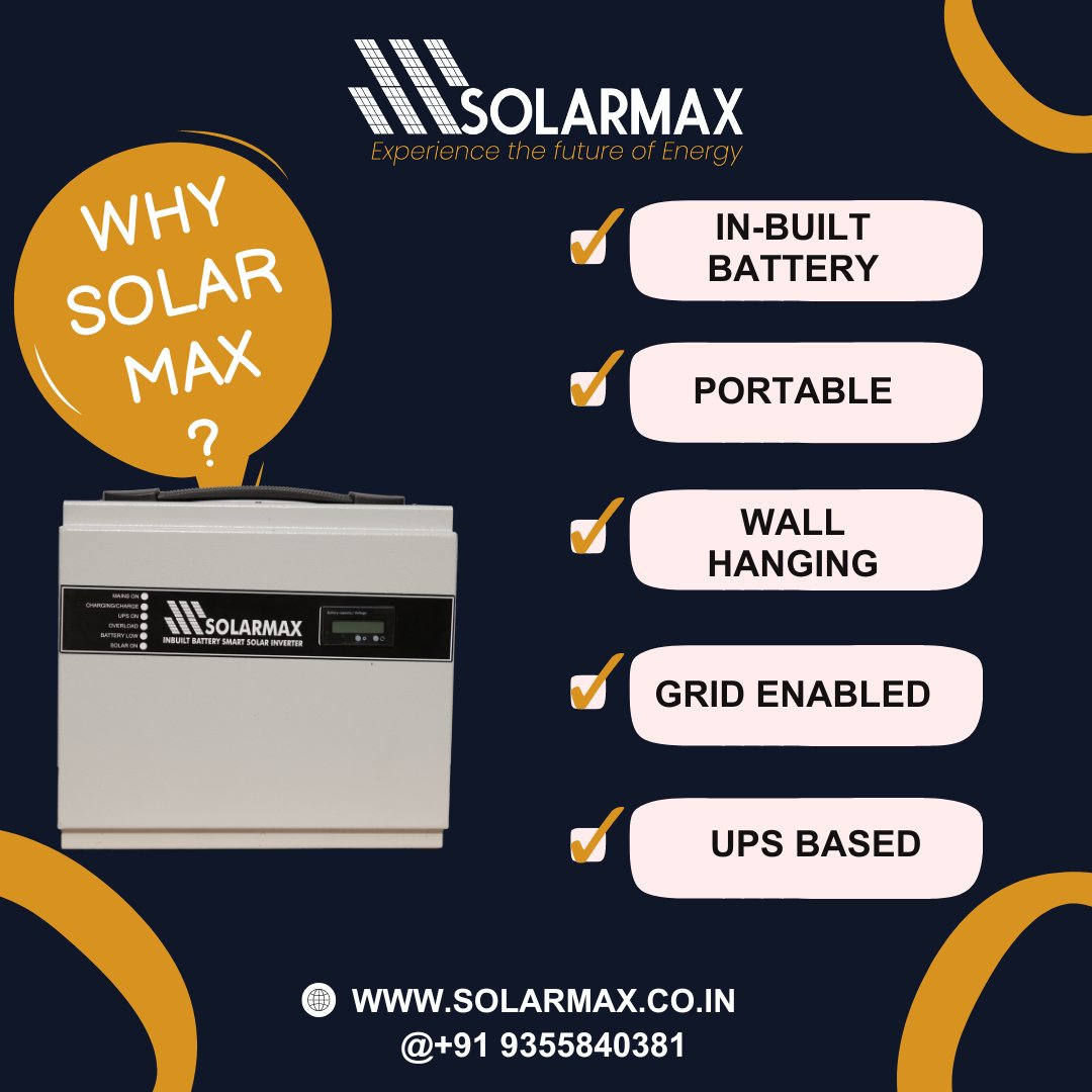 SolarMax_co_in's tweet image. nverters: Embrace the Future of Energy with Grid + Battery + Solar Integration!"

TO KNOW MORE - solarmax.co.in

Now is the time to go solar!
To get a quotation call us @ 09355840381

#solarpower #inbuilt #solarenergy #saveenergy #saveenvironment #SolarMax