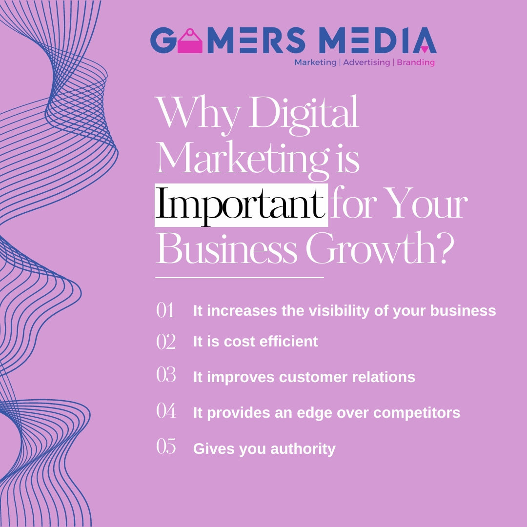 Why Digital Marketing is 💯 Crucial for Your Business Growth? 🚀
#digitalmarketing #digitalmarketingagency #businessgrowth #businessgrowthstrategy #markinggrowth #digitalmarketingtips #growyourbusiness #gamersmedia #businesstips #digitalmarketingideas #marketinggoals
