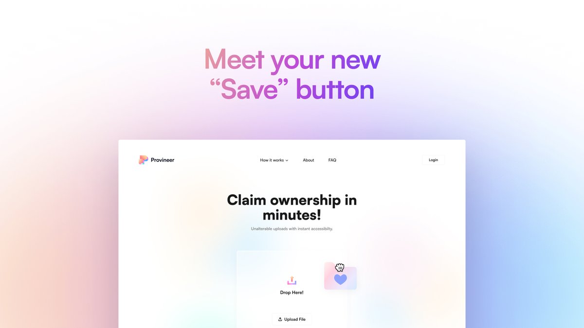 provineer's tweet photo. Why are there so many platforms to share, send and sell creative work, but none to save it? Well, that ends today. Meet https://t.co/RCwirz7Reg  

Your new "Save" button. #onFlow https://t.co/tCUjrXzy1A