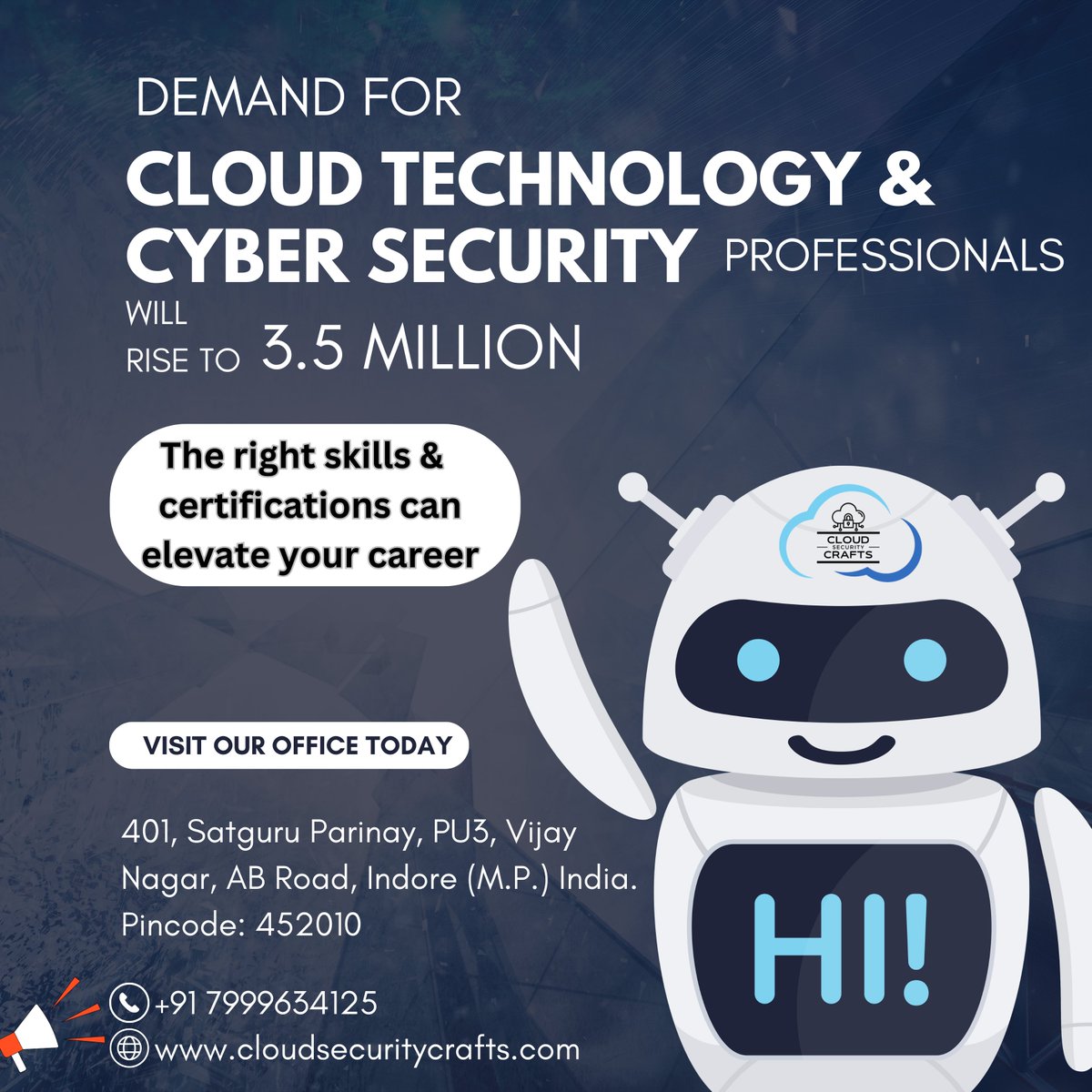 Cloud security crafts is powering Indore’s techade, the organization is driving a nationwide deep-tech skilling revolution.

#cloudsecuritycrafts #cloudsecurity #education #CertificationPrograms #ITTraining #indore #JobOpportunities #ittechnology #cloudcomputingcourses #aws23