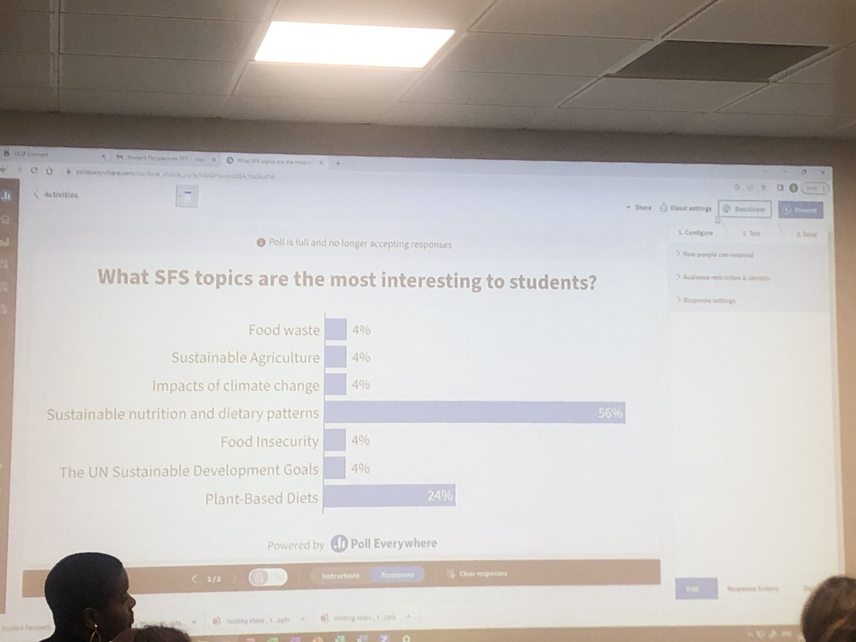 Loving our student panel who are sharing their experiences & also using polls to get our views. #nutritiondieteticsSFS
