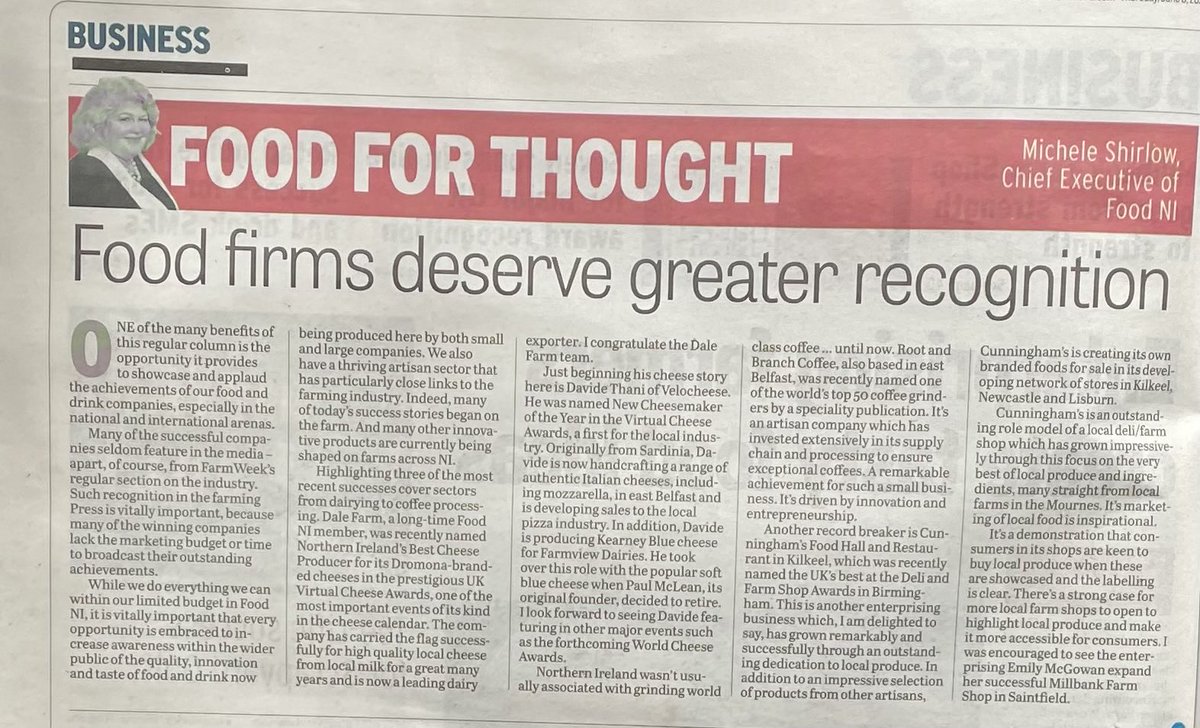 ⁦<a href="/Farm_Week/">FarmWeek</a>⁩ ⁦<a href="/MicheleShirlow/">Michele Shirlow</a>⁩ ⁦<a href="/Food_NI/">Food NI</a>⁩ pays tribute to our award winners ⁦<a href="/DukeSchomberg/">Sam Butler MBE</a>⁩ #lovelocalsuccess