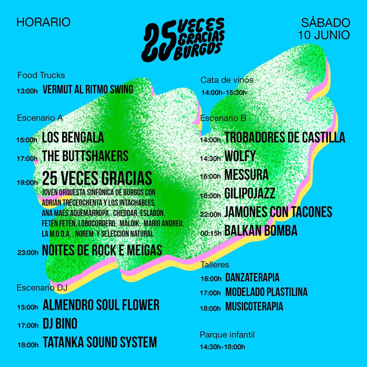 Tenéis todos los detalles, ubicación, hora, etc. en el cartel. 

Os recomendamos echar un ojo a todas las actividades que han programado para el viernes y el sábado ☀️

Nos vemos ahí ♥️