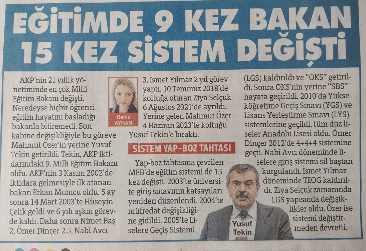 Biz 90'lar nesli olarak tüm bu değişiklikleri bizzat tecrübe ettik maalesef ve geldiğimiz noktada kimse mutlu değil, kimse kendi mesleğini yapmıyor, kimse hedeflediği konuma gelemedi... Bir nesli genç yaşta tükettiniz! #eğitim #ykuşağı