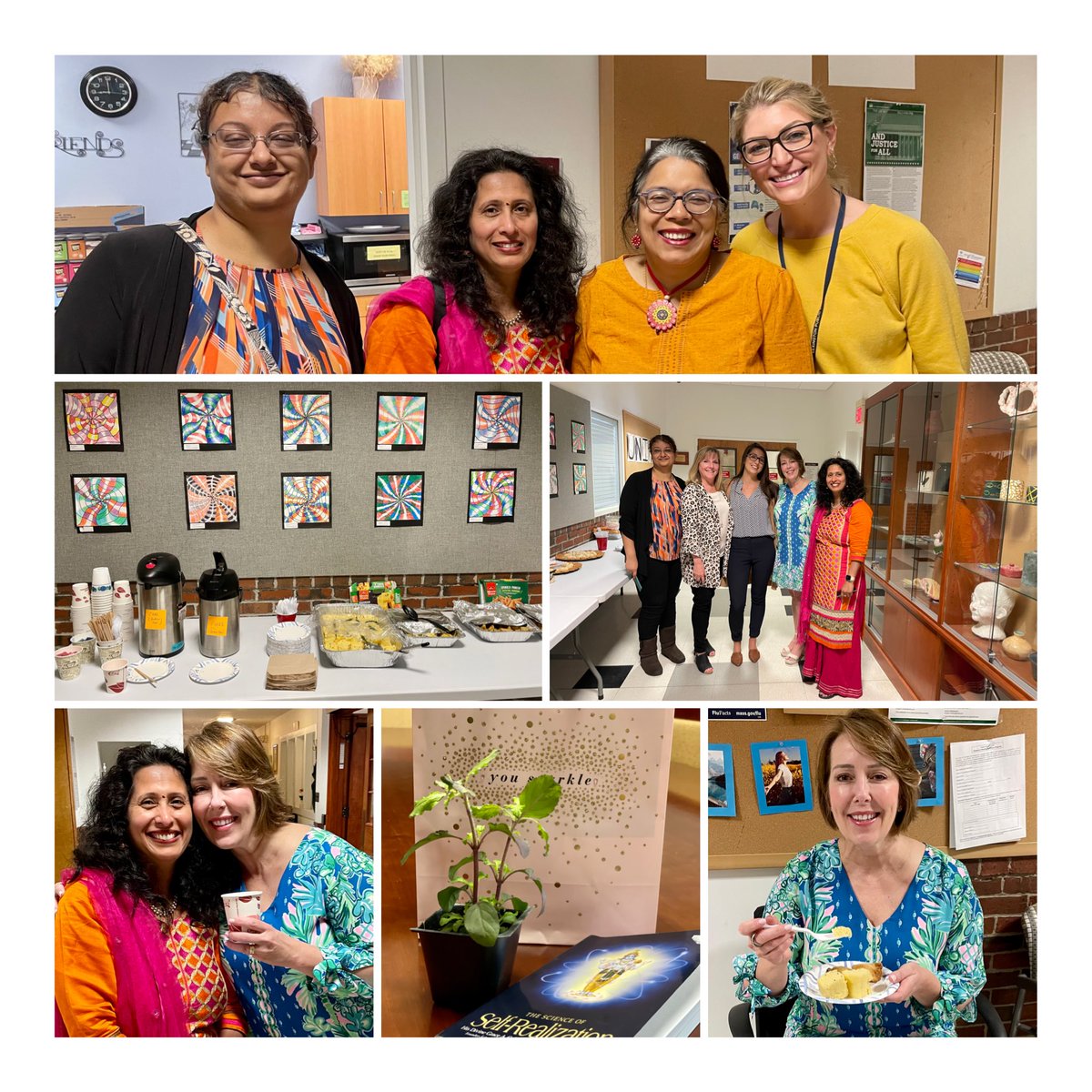 lexingtonsuper's tweet photo. These lovely women from the Indian Americans of Lexington (IAL) Ed Team stopped by to teach us about their culture and shower us with love, kindness &amp; togetherness. Thank you for the delicious food, the chai made with ♥️ and the gifts. You made everyone at CO feel special. #IAL https://t.co/O5ujheYXSj