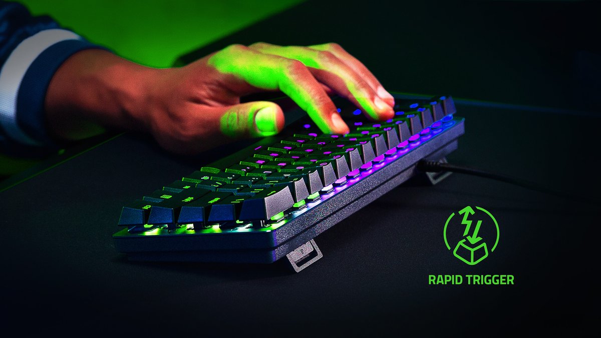 【お知らせ】最新のRazer Synapseへのアップデートで、超反応速度を実現する「Rapid Trigger Mode」が使用可能に！
現在一部の方のみ使用できる状態ですが、日本時間の6/14には全ての方が使用可能になるよう準備を進めています。

▼対応製品
- Razer Huntsman V2 Analog
- Razer Huntsman Mini Analog