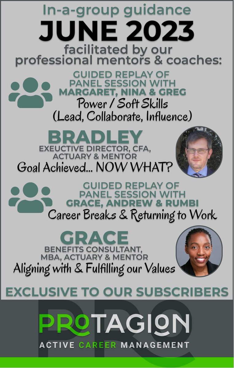 Are you a qualified Professional? 🎓 
Accountant, Actuary, Asset/Investment Manager, 
Banker, CFA, Engineer or Risk Manager? 

Join our in-a-group sessions 
to ask career questions 
&amp; explore with us 🧭

Your Career Goals 
+ Our Professional Mentors &amp; Career Coaches 
= Success!