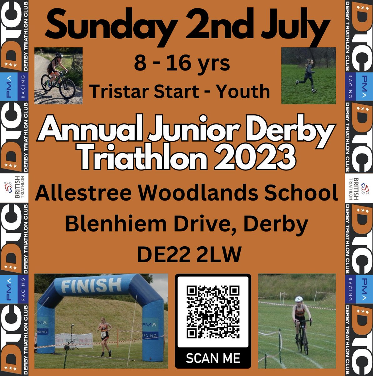 DerbyTriClub's tweet photo. The last weekend before our clubs biggest self-run event of the year, Derby Junior Triathlon!

You still have until Monday 26th (1.30pm) to sign up, here: https://t.co/gPM3SSTIDF

Good luck to those racing!

For more information follow the QR code or: https://t.co/FubiORusLm https://t.co/6QPTWhPfEK