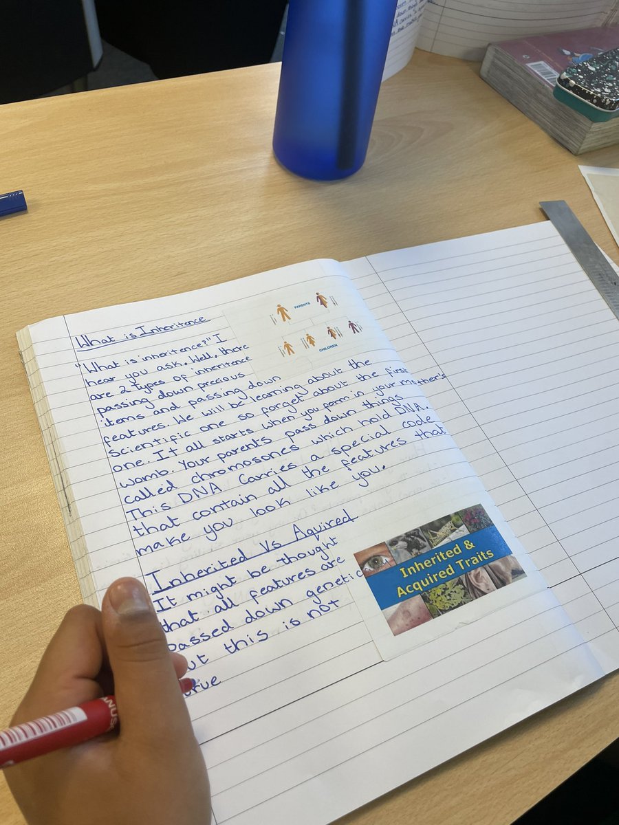 Bulbourne_WPA's tweet photo. Year 6 have been using their scientific knowledge of Inheritance and DNA 🧬 to write explanation texts on the scientific field! Amazing knowledge been shown in their Published Pieces! #WatersideWriting #WatersideScience https://t.co/PN1U5SAk49