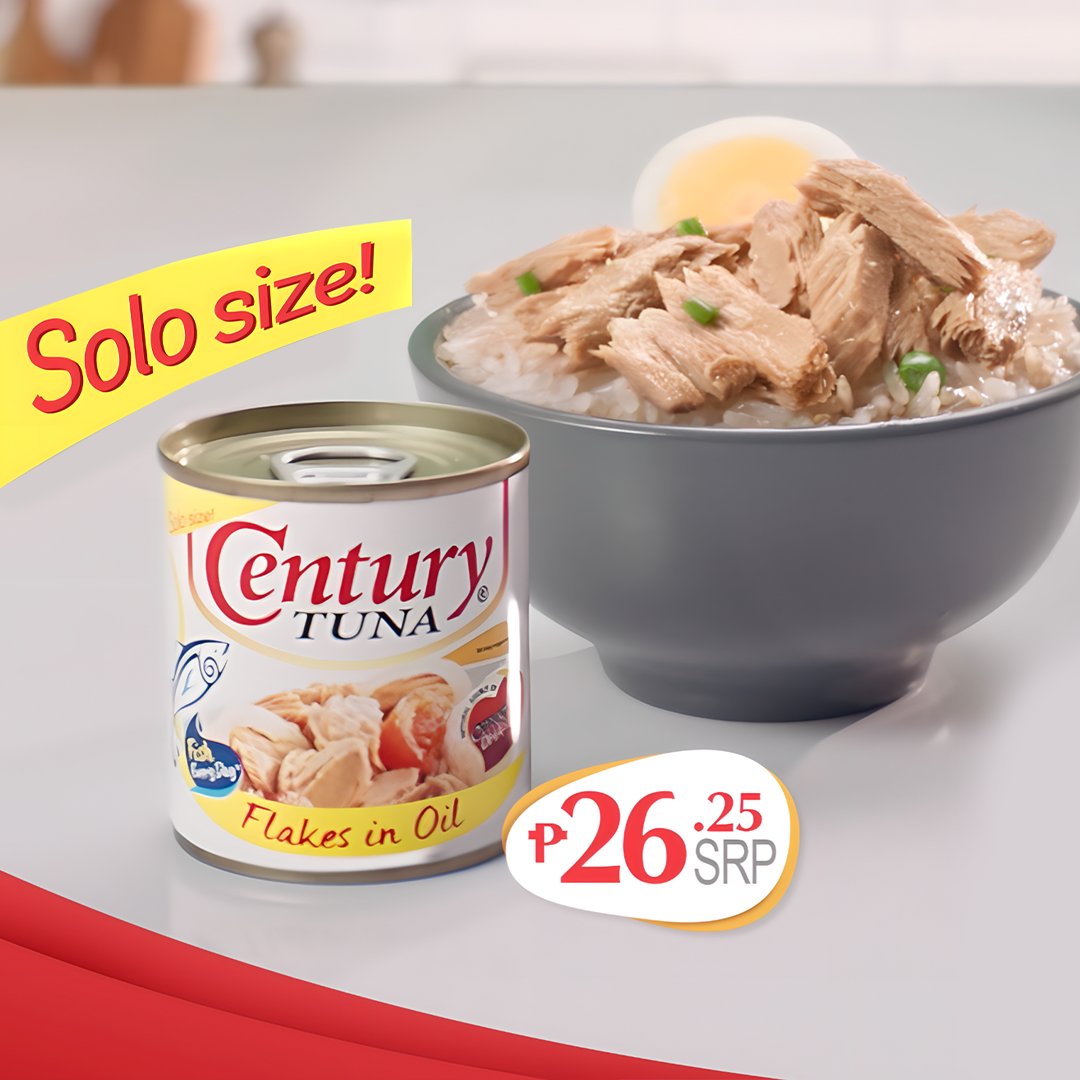 Century_Tuna's tweet photo. Century Tuna Solo Size ๐๐ป just pop open and add over rice anytime, anywhere for the perfect solo meal โค๏ธ
#HealthyMadeEasyByCentury
#SwapRight https://t.co/rGWBrgWlxS