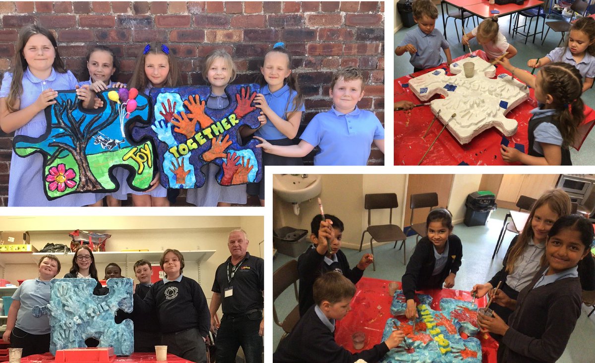 HolyTrinity_Sch's tweet photo. This week at Holy Trinity we had a special visit from @warrington_art. They ran a special SPLASH Children's Art &amp; Design Workshop for our trust Art Day! 
Our children had an amazing day and made some beautiful art pieces!
Thank you @warrington_art &amp; @LDSTEducation! https://t.co/0H2DuftfRK