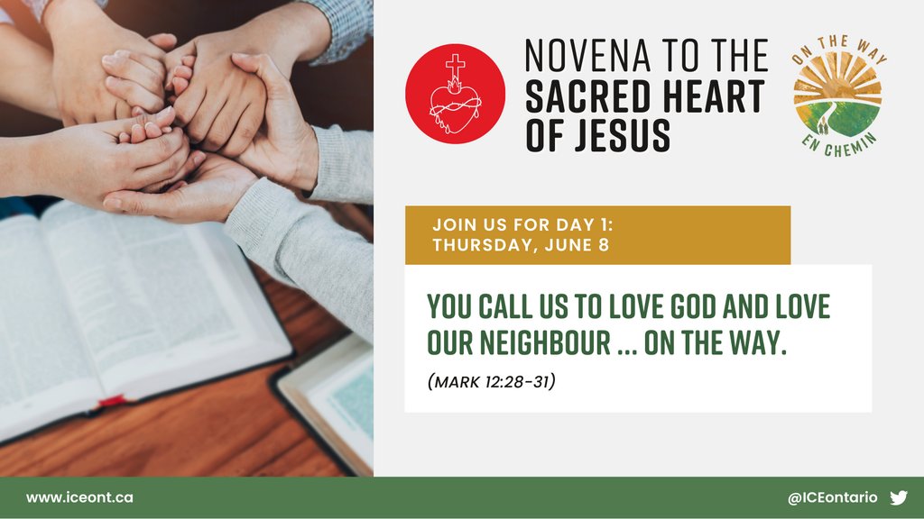 Day 1 - All are invited to pray with us today as we begin our Novena to the Sacred Heart of Jesus. 🙏 iceont.ca/novena/day-one/