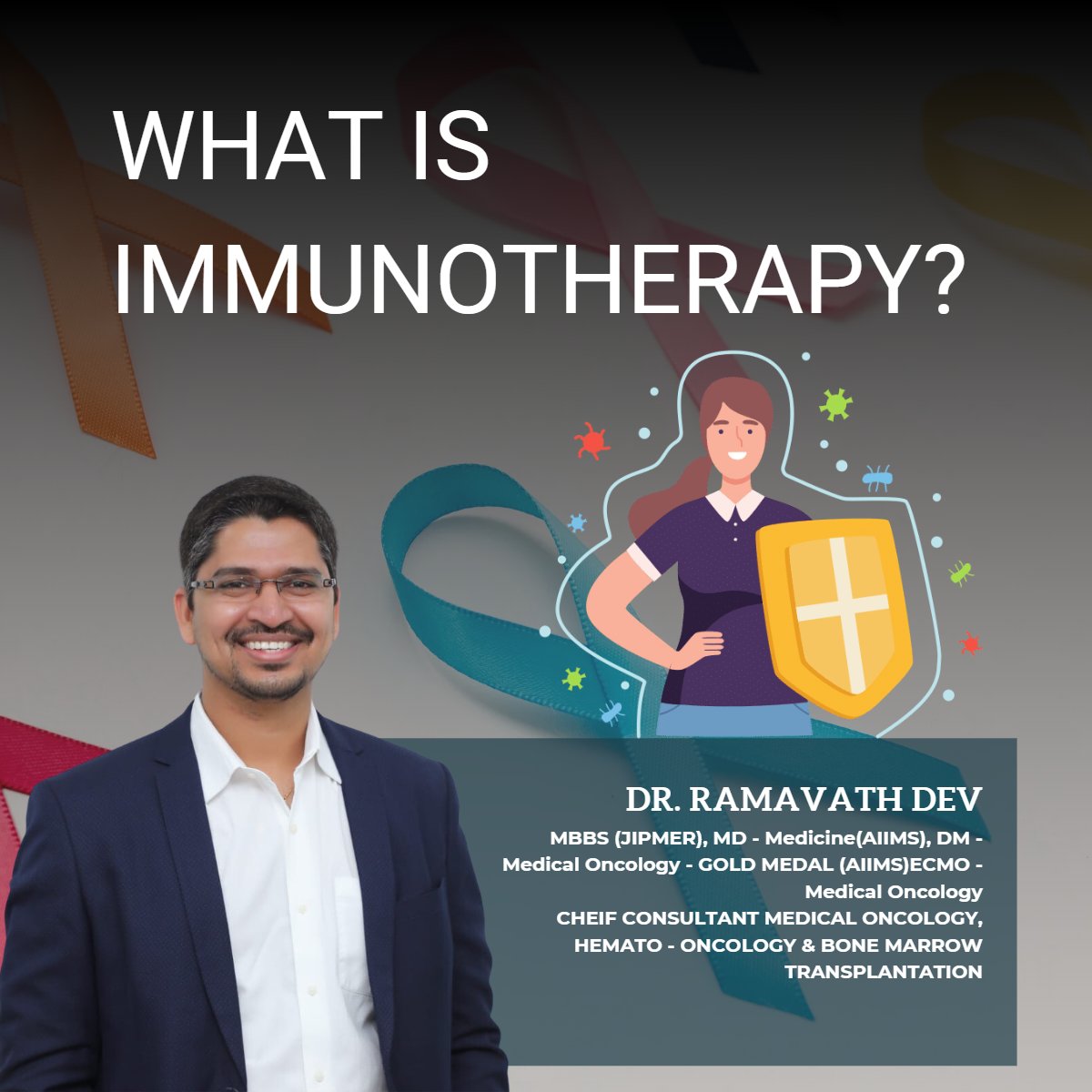 June is Cancer Immunotherapy Awareness Month.
A cancer treatment that uses the body's immune system to fight cancer cells. It is a relatively new field of cancer research, but it has already shown great promise in treating a variety of cancers
 #oncologist  #vizag
