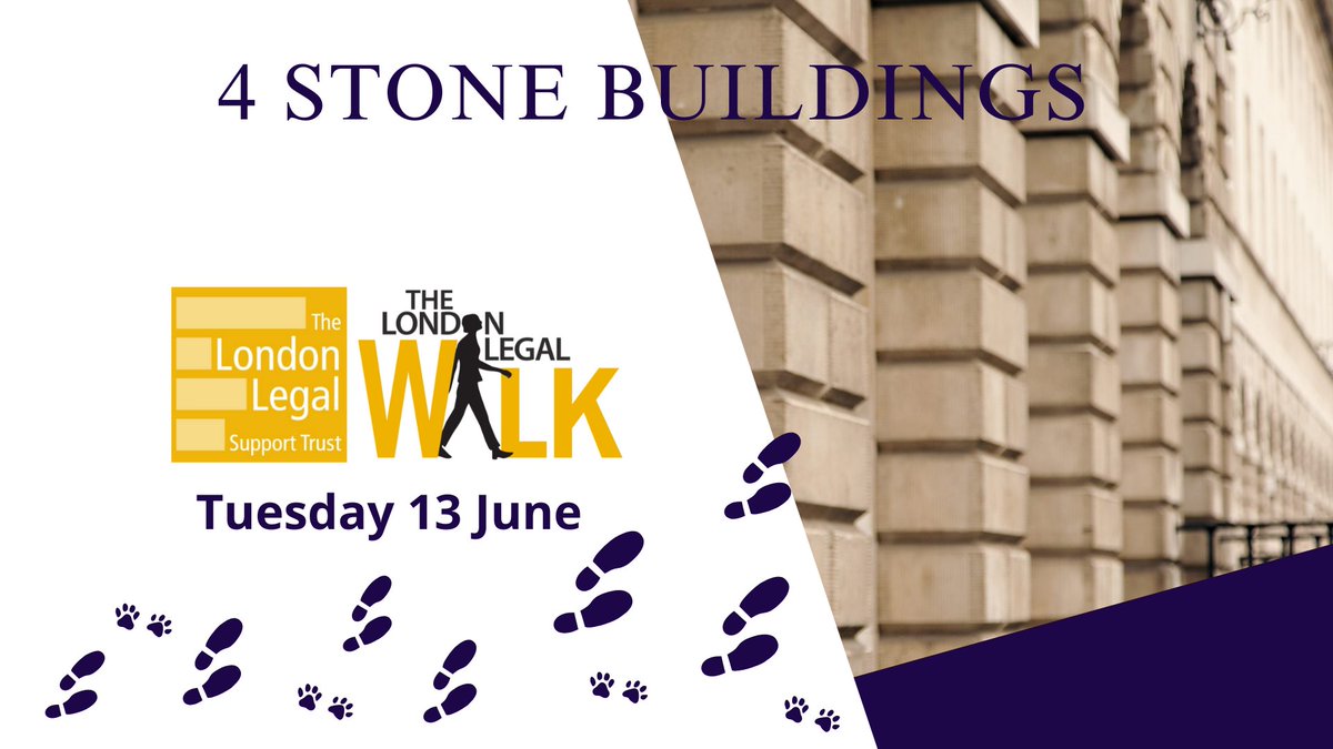4 Stone Buildings are taking part in the London Legal Walk next week to raise money for the <a href="/londonlegal/">London Legal Support Trust</a>  Support Trust, in aid of free legal advice services.

Read more here: londonlegalsupporttrust.enthuse.com/pf/4-stone-bui…

#legalwalk
