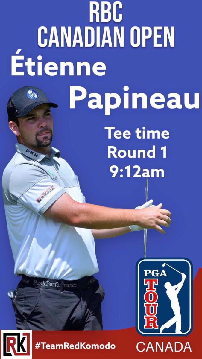 Je poste très rarement sur Twitter mais aujourd’hui je sors de mon mutisme pour souhaiter bonne chance au chum <a href="/EtiennePapineau/">Etienne Papineau</a> qui disputera son 2e tournoi sur le <a href="/PGATOUR/">PGA TOUR</a>  dans le cadre du <a href="/RBCCanadianOpen/">RBC Canadian Open</a> . Let’s go Papi! 🤩
