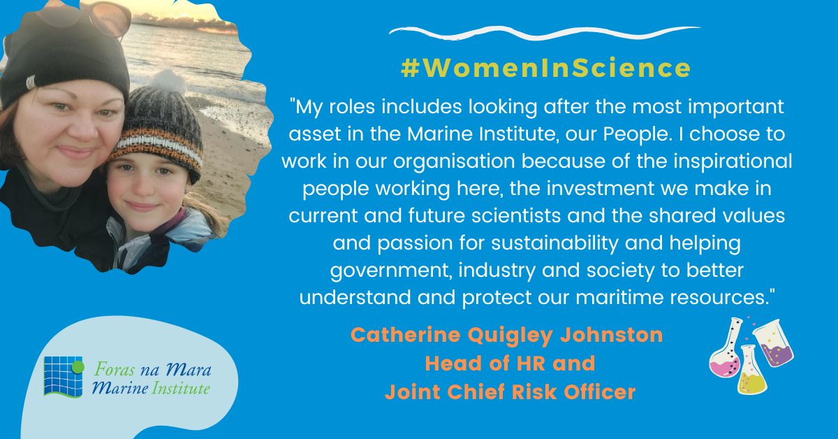 #WomenInScience 👩👩🔬 -  Catherine  Quigley Johnston @CatherineQJ HR Manager and Joint Cheif Risk Officer with her gorgeous daughter Cerys.

#MarineInstitute #WomenInScience #STEM #WorldOceansDay #WorldOceanDay #WorldOceanDay2023