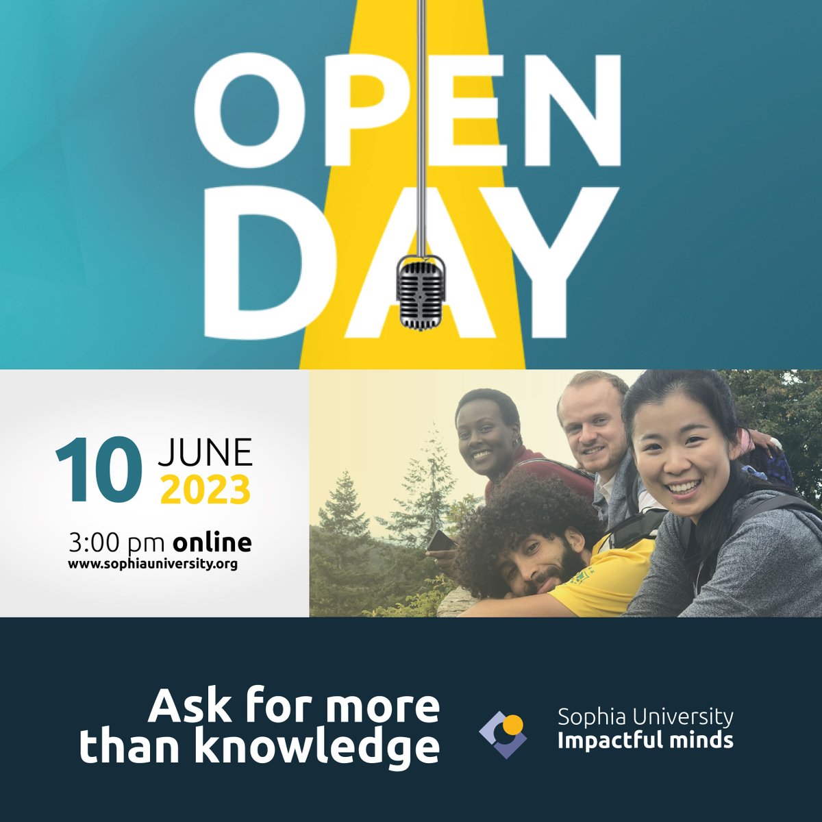 Sophia Open Day a.y. 2023-2024 | Join us!
#impactfulminds 

More information 👇🏼 sophiauniversity.org/en/news/open-d…